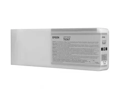 Tusz EPSON T6367 LK – jasny czarny (700 ml)