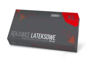 Rękawice lateksowe pudrowane 100szt XL