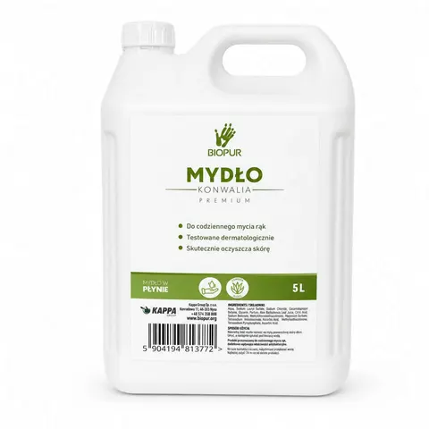 Mydło w płynie białe BIOPUR konwalia 5L