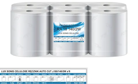 Ręcznik w roli AUTOCUT 2w 140m system Tork MATIC H1 Merida Automatic