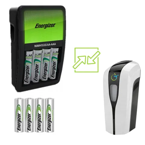 Zestaw Energizer do dyspensera Ładowarka + 4 x Akumulatorki AA 2000mAh