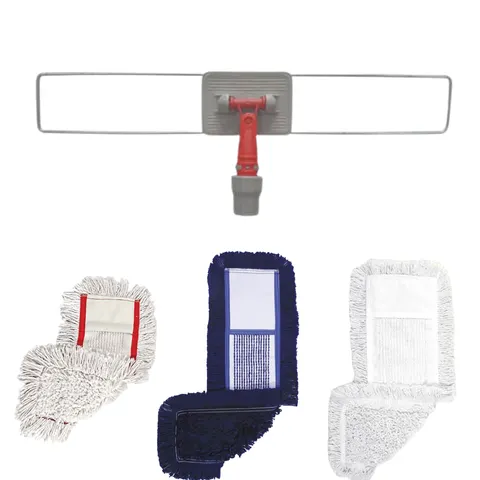 Zestawy mop płaski 60cm Metalowy + kpl. 3 nakładek
