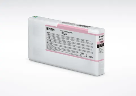 Tusz EPSON T9136 LM – jasny purpurowy (200 ml)