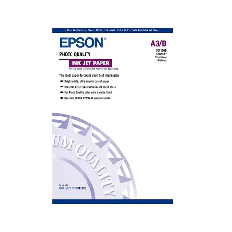 Papier EPSON Photo Quality Ink Jet Paper 102 g/m2 - A3+, 100 arkuszy