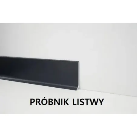 Próbnik - listwa przypodłogowa aluminiowa antracyt 90/6SF metal line Profilpas - cokół H6, 15 cm