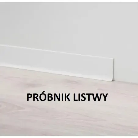 Próbnik - listwa przypodłogowa aluminiowa biała matowa 90/6SF metal line Profilpas - cokół H6, 15 cm