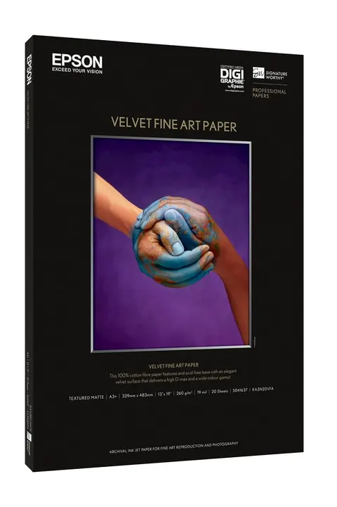 Papier EPSON Velvet Fine Art Paper 260 g/m2 - A3+, 20 arkuszy