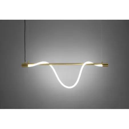 Zaho Lampa wisząca Spritzer 3000K 140 cm mosiądz