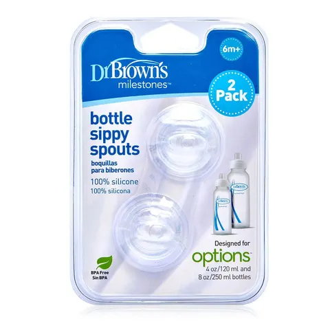Dr brown's ustnik silikonowy niekapek do butelki standard, 2-pak