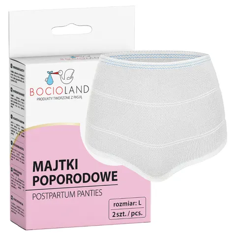Bocioland majtki poporodowe wielorazowe l 2 sztuki