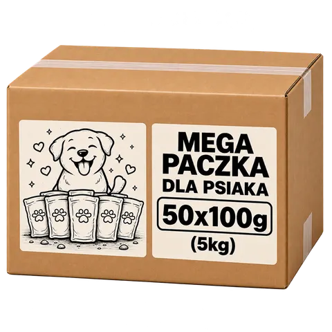 Mega Paczka Dla Psiaka 50x100g mokra karma dla kota MIX SMAKÓW