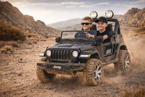Duży jeep wrangler dla dzieci czarny 4x45w ver 2026 duży akku 14ah