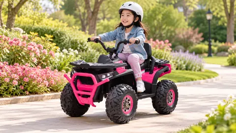 Duży quad dla dziecka 4x4 xmx607 różowy atv z pilotem