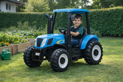 Duży traktor na akumulator new holland a011 niebieski 24v 400w