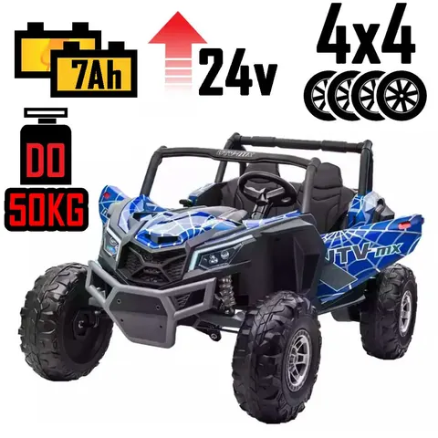 Buggy dla dzieci utv-mx xmx613 niebieski spider 24v 7ah