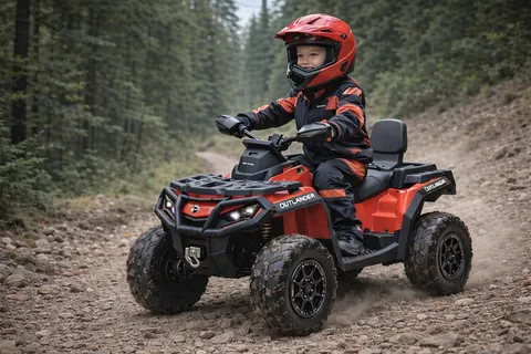 Hit! duży quad z pilotem can am dk-ca005 outlander exclusive 2 osoby czerwony 4x200w 24v/9ah