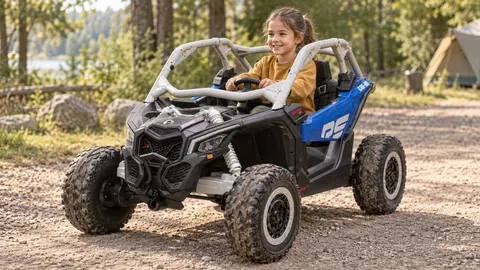 Buggy can-am rs maverick 3 turbo dk-ca001 niebieski lakier 4x200w 14ah! + pompowane koła