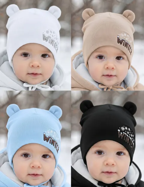 Czapka zimowa dla chłopca z uszkami Winter