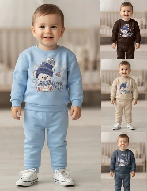 Dres dziecięcy misiek, komplet dresowy spodnie i bluza