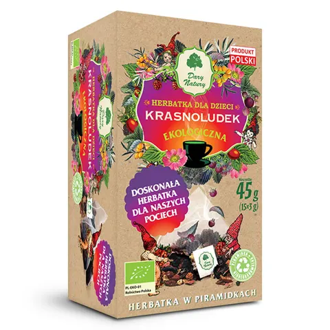 Herbatka dla dzieci Krasnoludek EKO – w piramidkach 45 g (15x3 g)