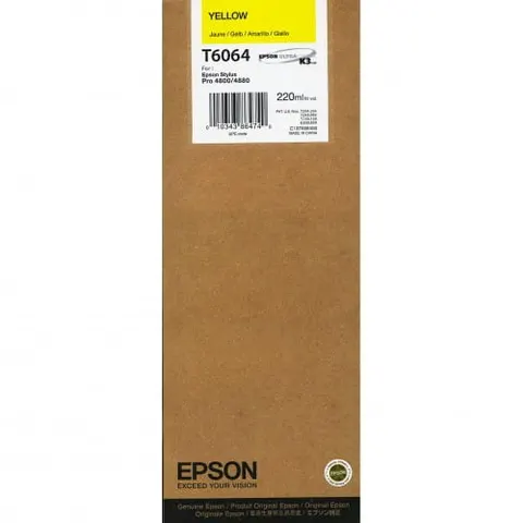Tusz EPSON T6064 Y – żółty (220 ml)