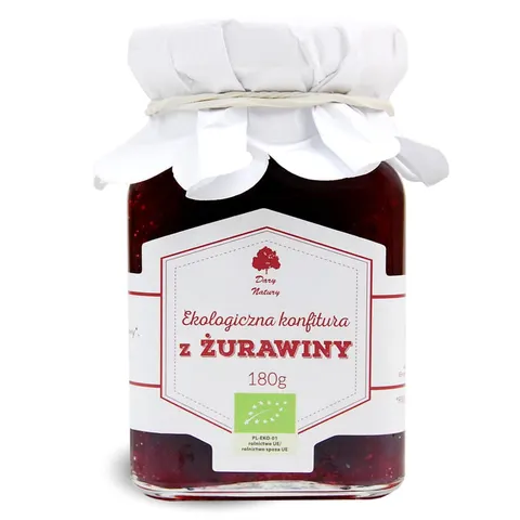 KONFITURA Z ŻURAWINY BIO 180 g - DARY NATURY