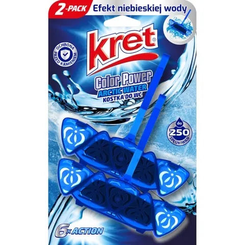KRET Zawieszka do toalety barwiąca wodę ARKTIC WATER, 2x40 g