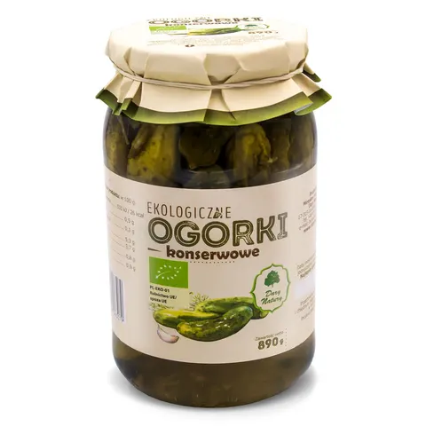 Ogórki Konserwowe BIO 890g - Dary Natury