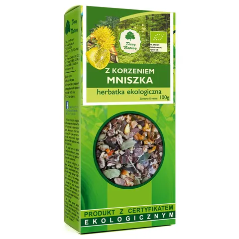 HERBATKA Z KORZENIEM MNISZKA EKO 100 g - DARY NATURY