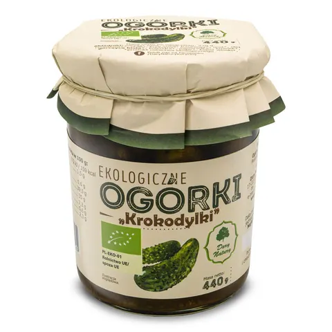 Ogórki „Krokodylki” EKO 440 g - Dary Natury