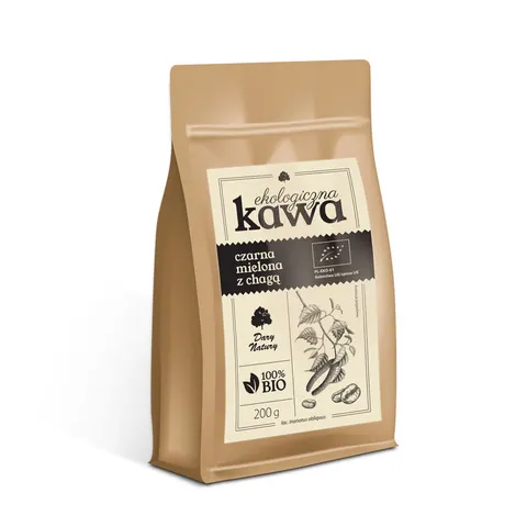 Kawa czarna mielona z chagą EKO 200 g