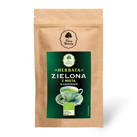 Herbata zielona z miętą EKO 40 g (20x2 g) - OUTLET