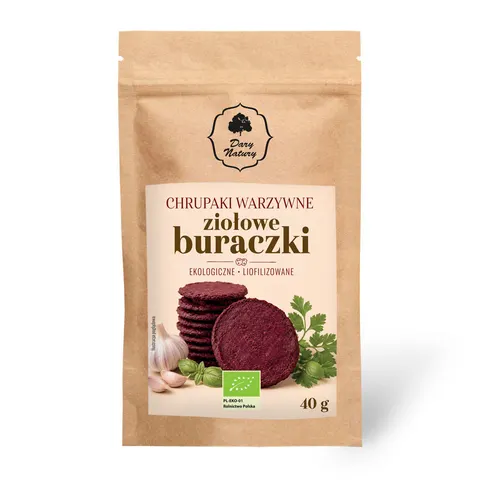 Chrupaki warzywne ziołowe buraczki liofilizowane EKO 40 g
