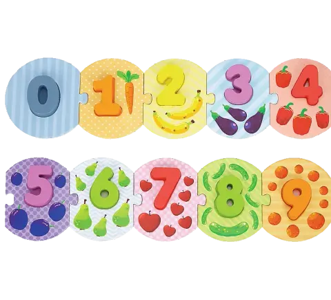 Cyferkowa Układanka Trefl - Drewniane puzzle dla dzieci