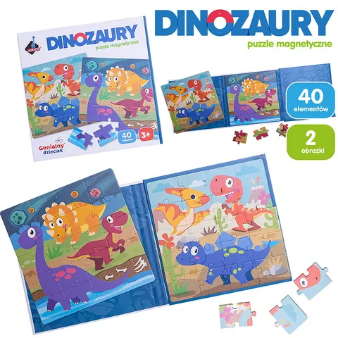 Puzzle magnetyczne Dinozaury Askato dla dzieci