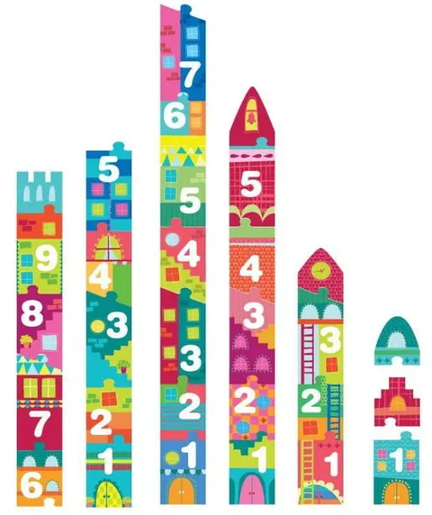 Cyfry Apli Kids - Puzzle dla dzieci w kartonowym domku