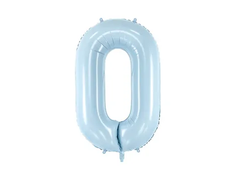 Balon foliowy cyfra 0 jasnoniebieski 70 cm