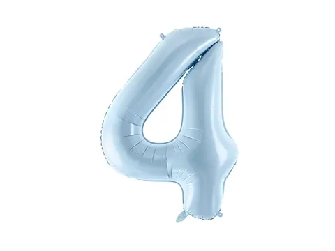 Balon foliowy 4 jasny niebieski 72cm - Akcesoria urodzinowe