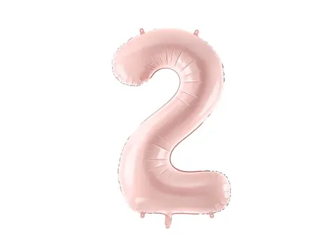 Balon foliowy cyfra 2 różowy 70 cm