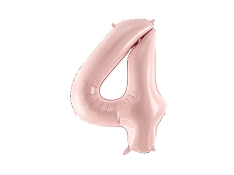 Balon foliowy cyfra 4 różowy 70 cm