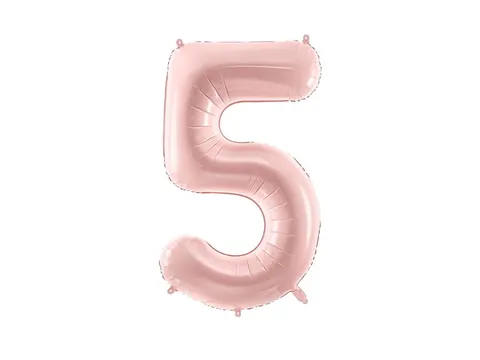Balon foliowy cyfra 5 różowy 70 cm
