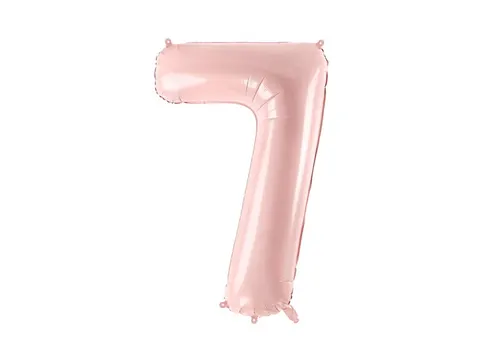 Balon foliowy cyfra 7 różowy 70 cm