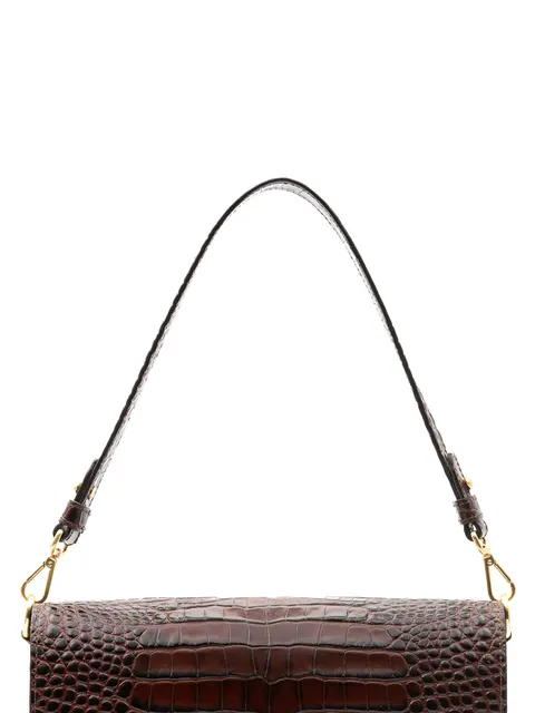 RĄCZKA brązowa skórzana do torebki