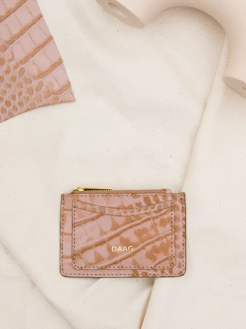 ARIA pudrowe etui daag zero waste skórzane etui