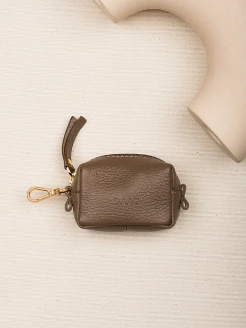 CHARMS lily mini saszetka taupe groszek skórzana zero waste