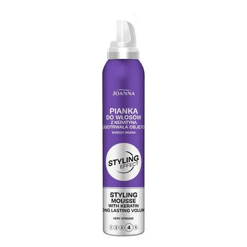 Joanna Styling Effect pianka do włosów z keratyną bardzo mocna 150ml