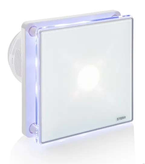 Wentylator STERR - BFS 100 L ze szklanym panelem przednim, podświetleniem LED