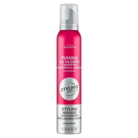 Joanna Styling Effect pianka do włosów z keratyną ekstramocna 150ml