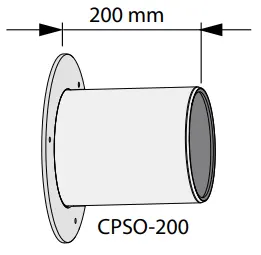 CPSO-200FRESHPOINT200 - nakładka kompensacyjna dł.200 mm do montażu jednostki Freshpoint 200, stal ocynk.