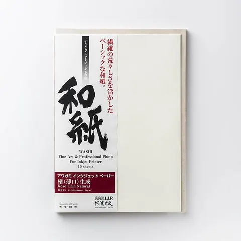 Papier AWAGAMI Kozo Thin Natural 70 - A4, 20 arkuszy